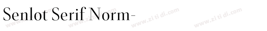 Senlot Serif Norm字体转换